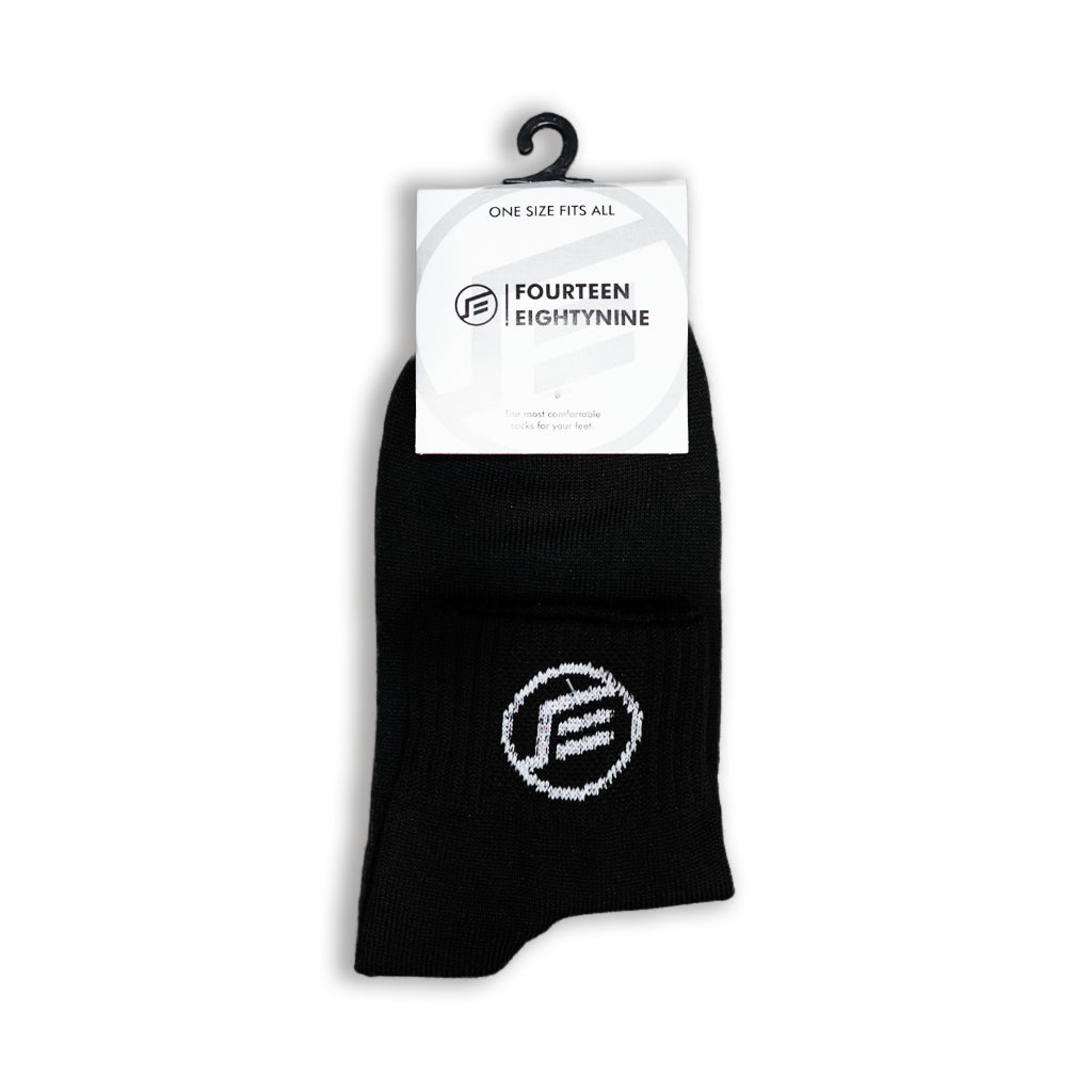 1489 Socks Logo Black