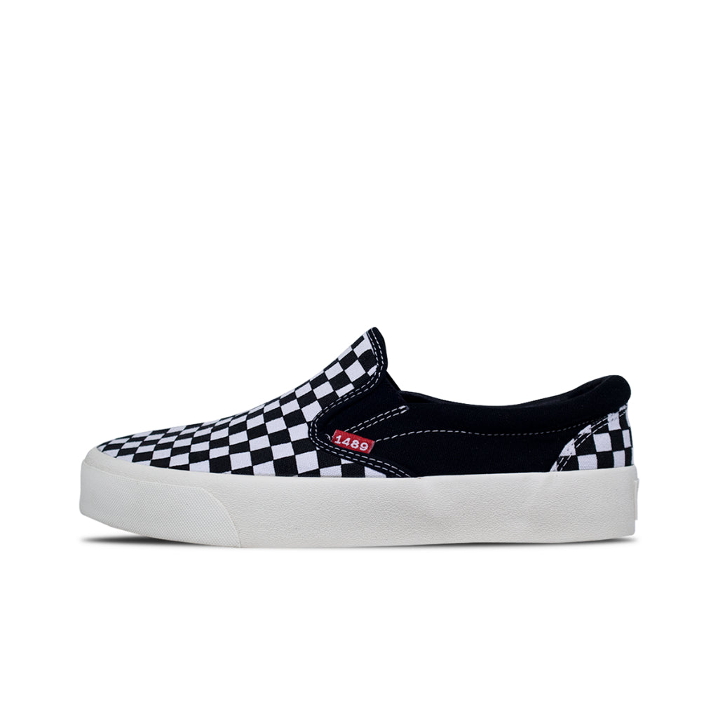Slip On Checkerboard White