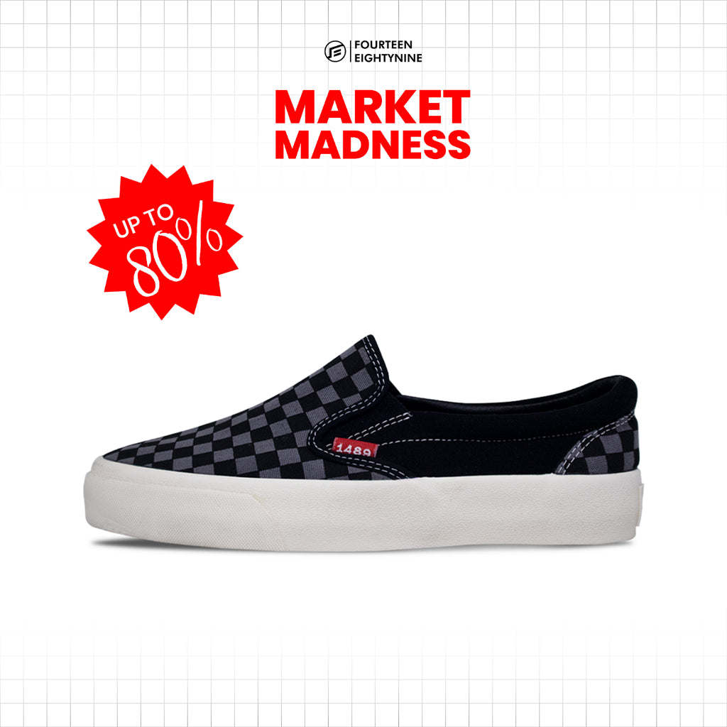 Slip On Checkerboard Grey