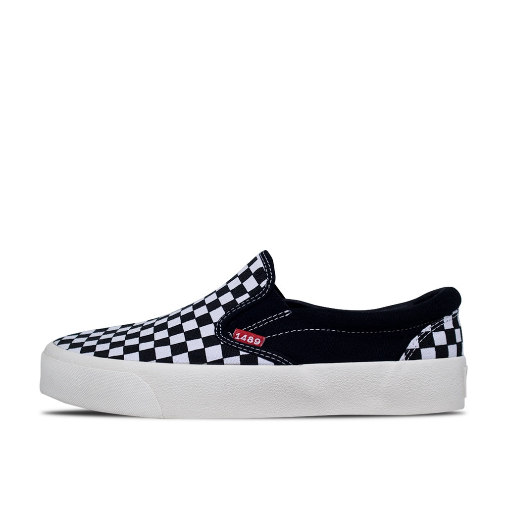 Slip On Checkerboard White